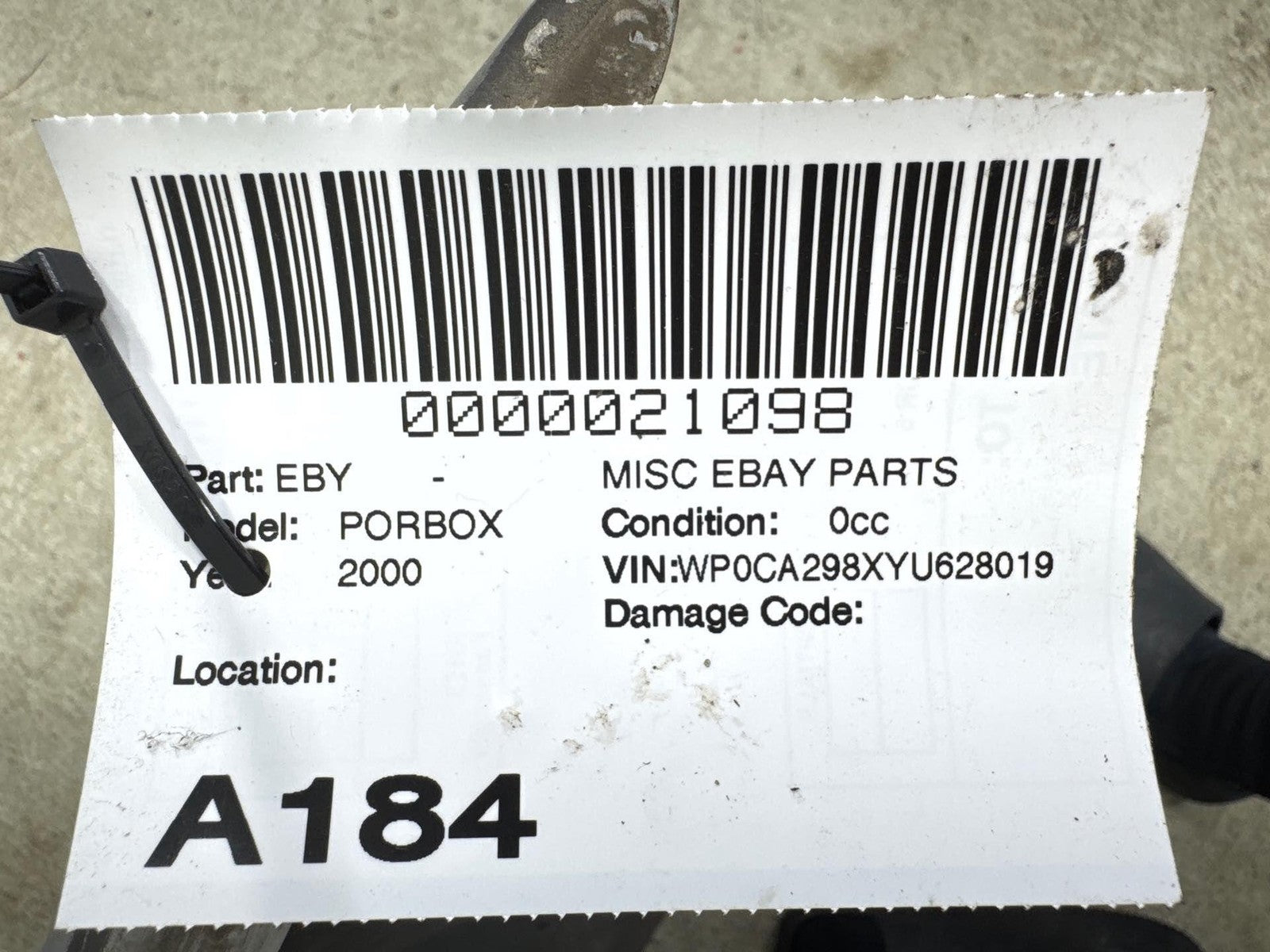 1997-2002 Porsche Boxster Rear Bumper Cover Panel Silver OEM