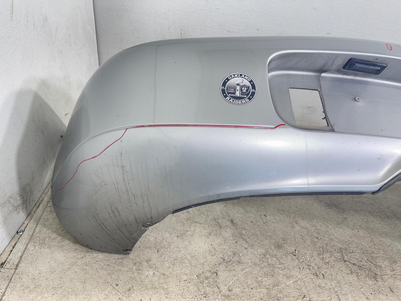 1997-2002 Porsche Boxster Rear Bumper Cover Panel Silver OEM