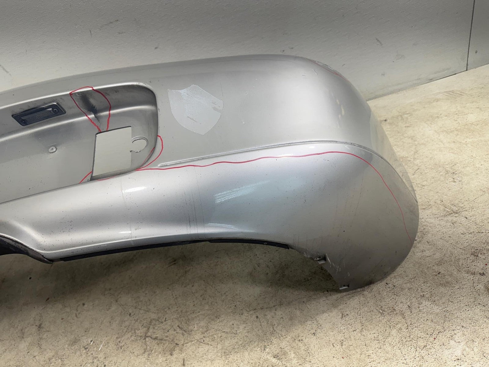 1997-2002 Porsche Boxster Rear Bumper Cover Panel Silver OEM