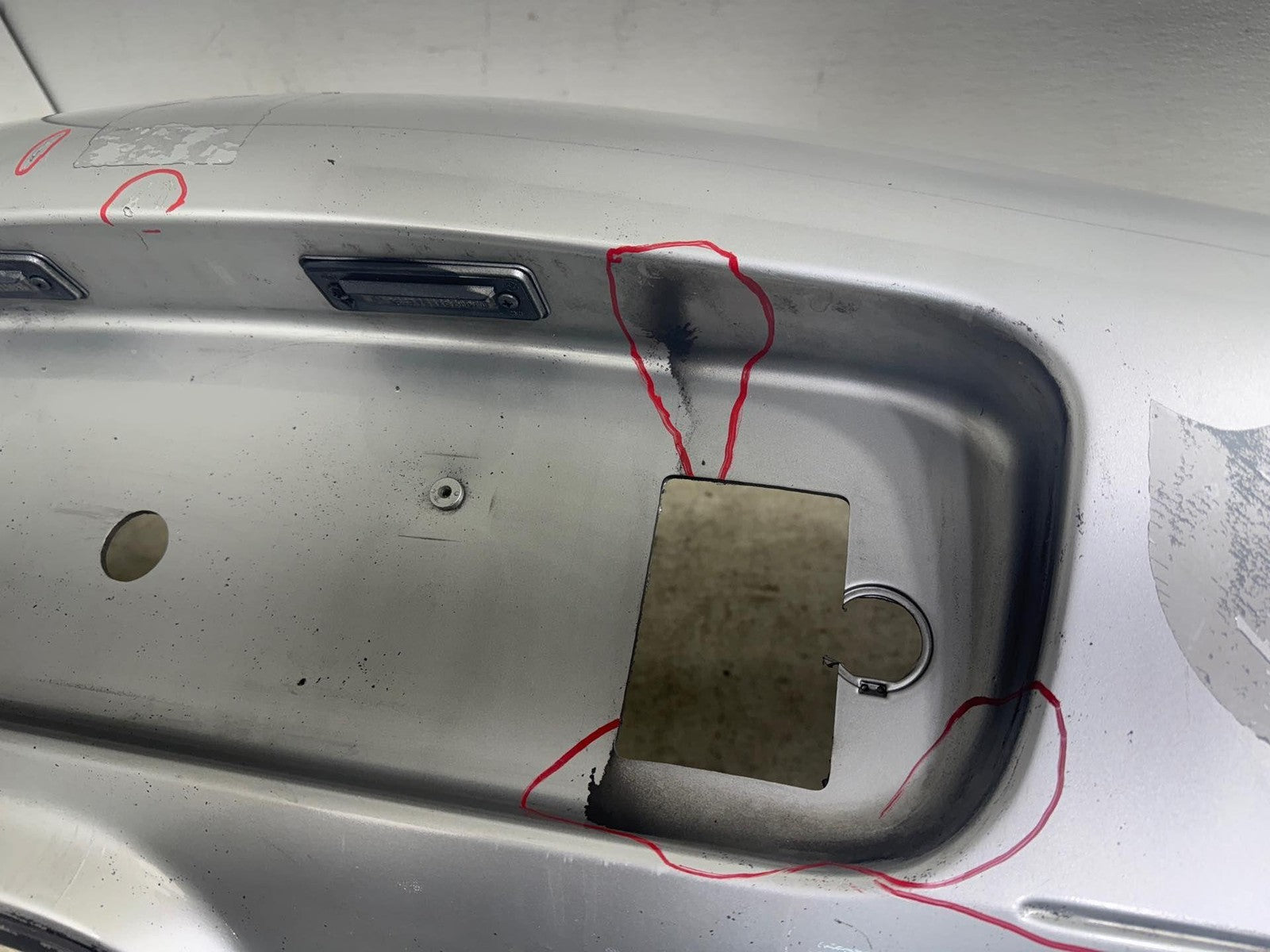 1997-2002 Porsche Boxster Rear Bumper Cover Panel Silver OEM