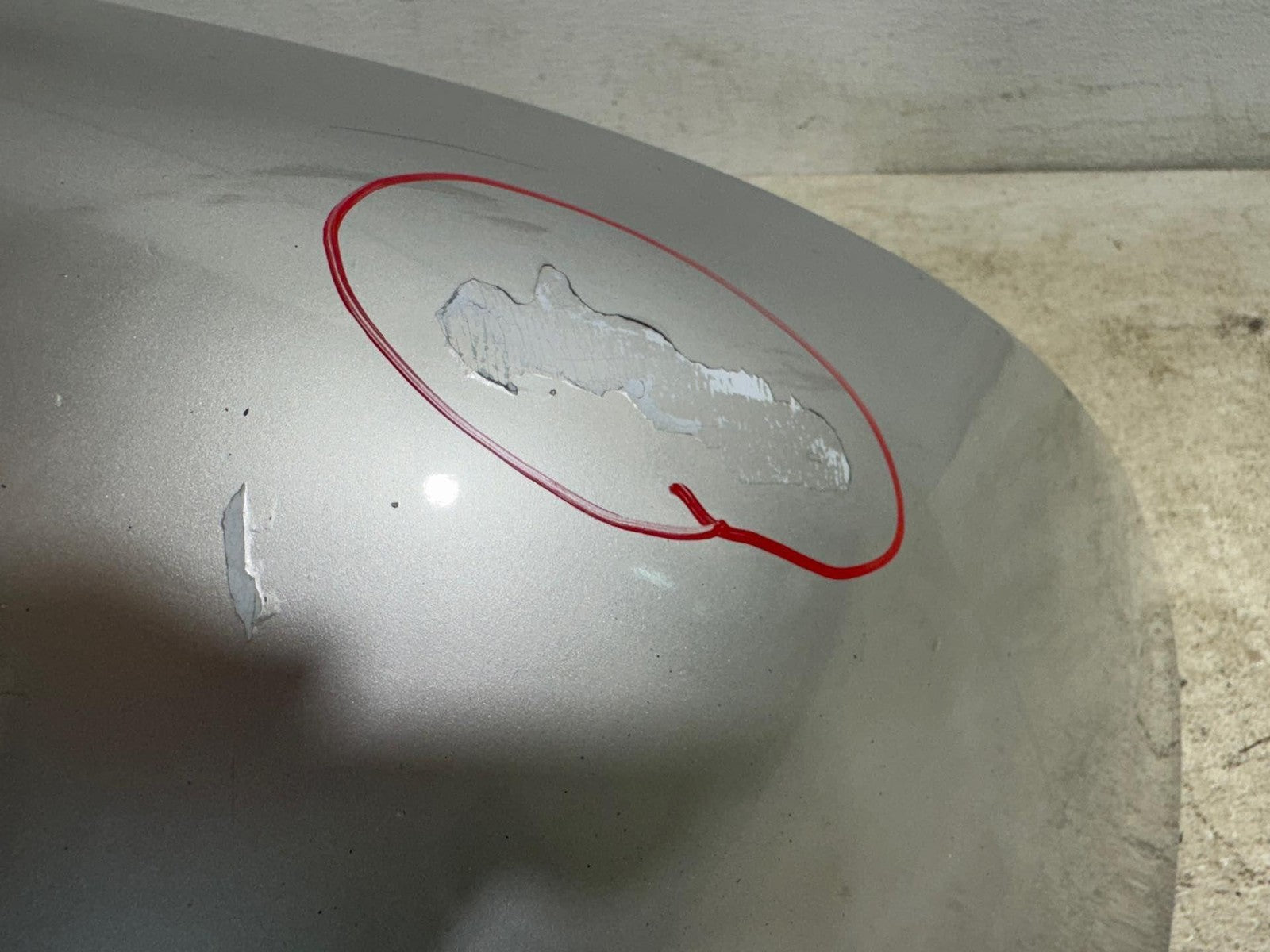 1997-2002 Porsche Boxster Rear Bumper Cover Panel Silver OEM