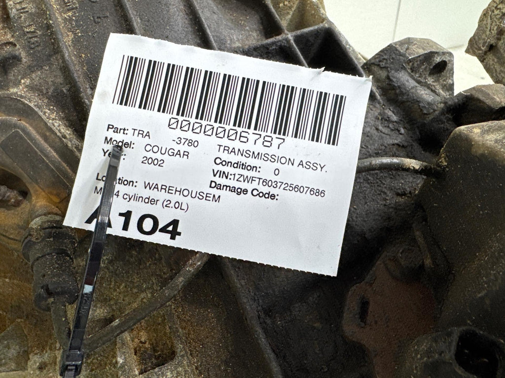 2000-2001 Mercury Cougar 2.0L Mt 4 Cylinder Manual Transmision Oem