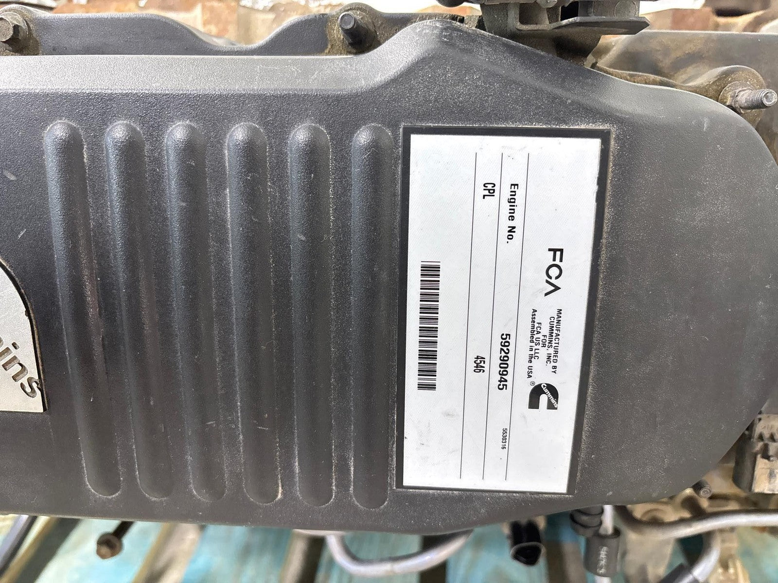 19-20 Dodge Ram Pickup 3500 Engine 6.7L (Vin L 8Th Digit Diesel) Assembly OEM