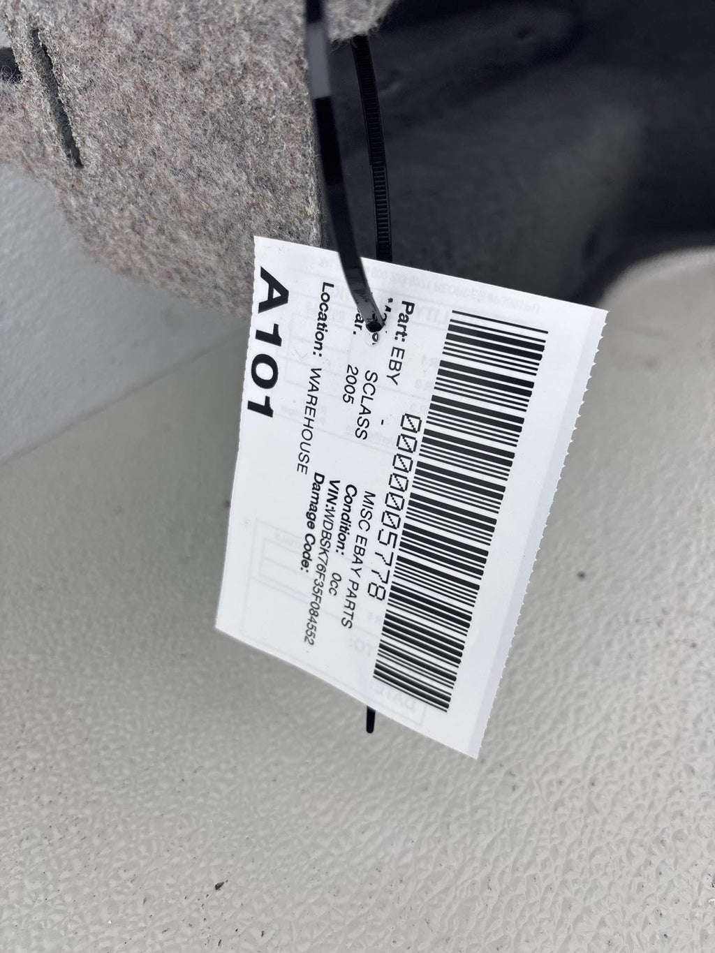 03-06 Mercedes Sl600 Rear Left Driver Side Trunk Carpet Liner Trim Oem