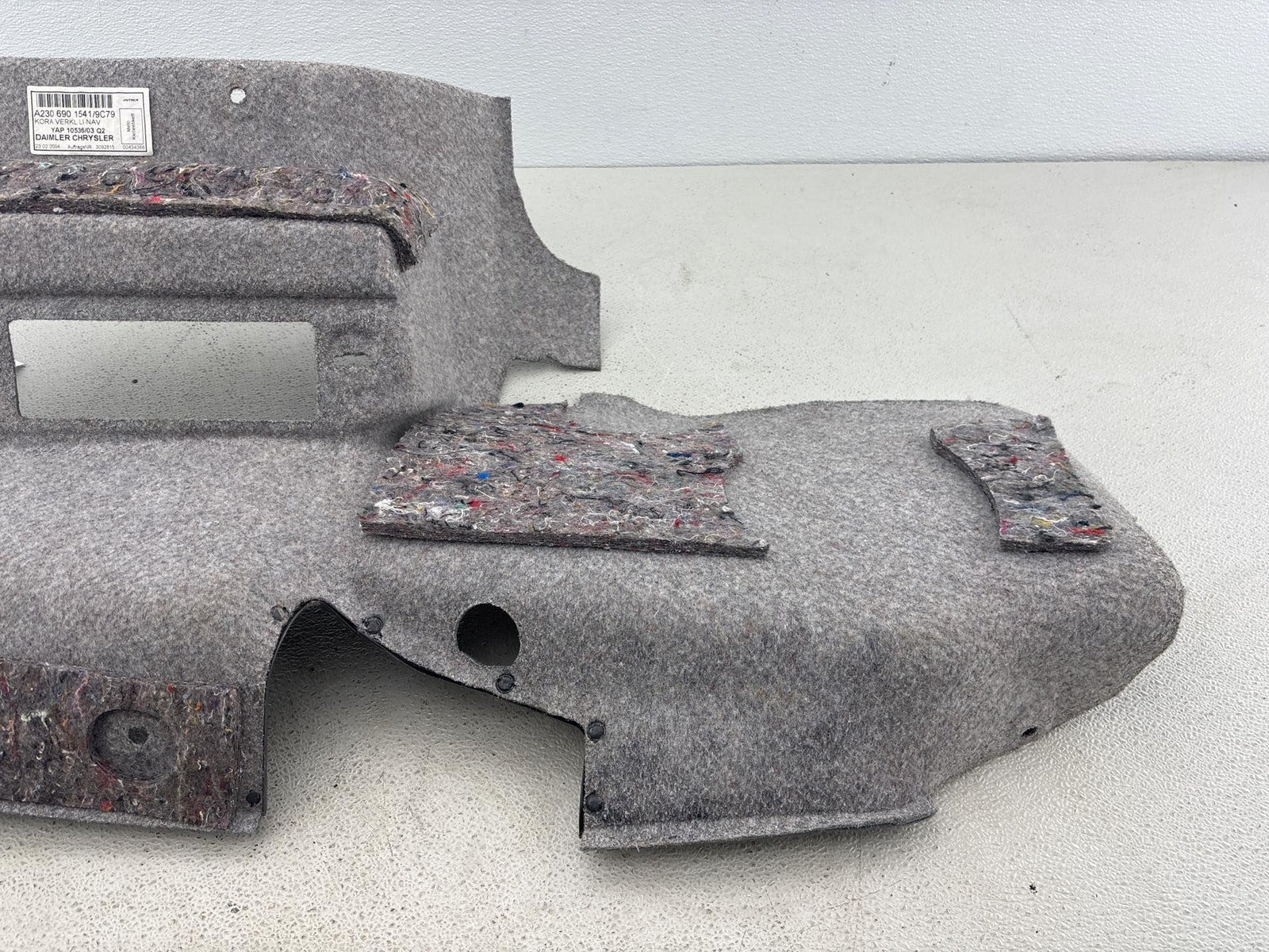 03-06 Mercedes Sl600 Rear Left Driver Side Trunk Carpet Liner Trim Oem