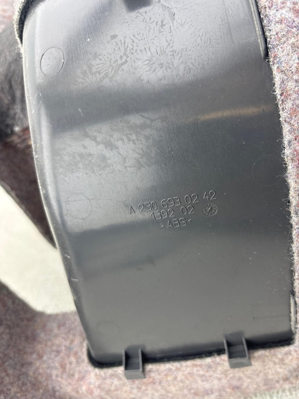 03-06 Mercedes Sl600 Rear Right Trunk Luggage Compartment Trim Cover Oem