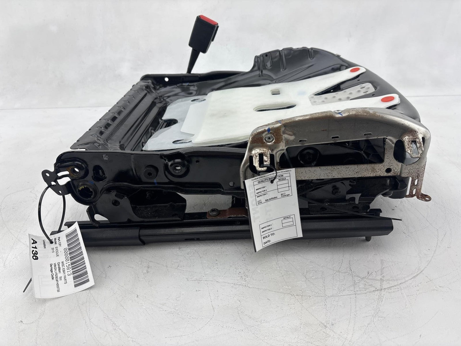 12-15 Range Rover Evoque L538 4Dr Front Right Seat Slide Track Frame Rail Oem