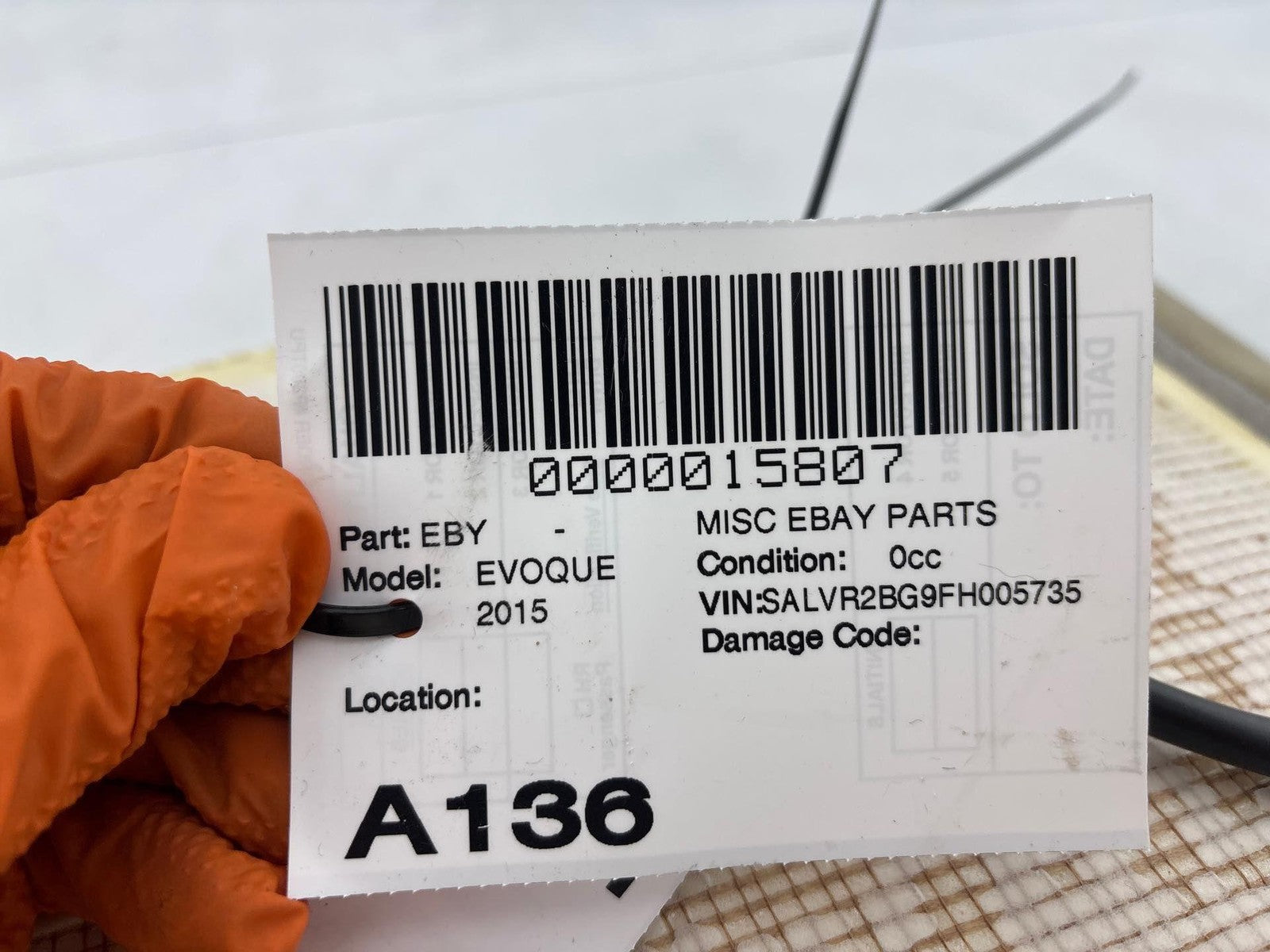 12-15 Lr Range Rover Evoque L538 Front Right Side Lower Bottom Seat Cushion Oem