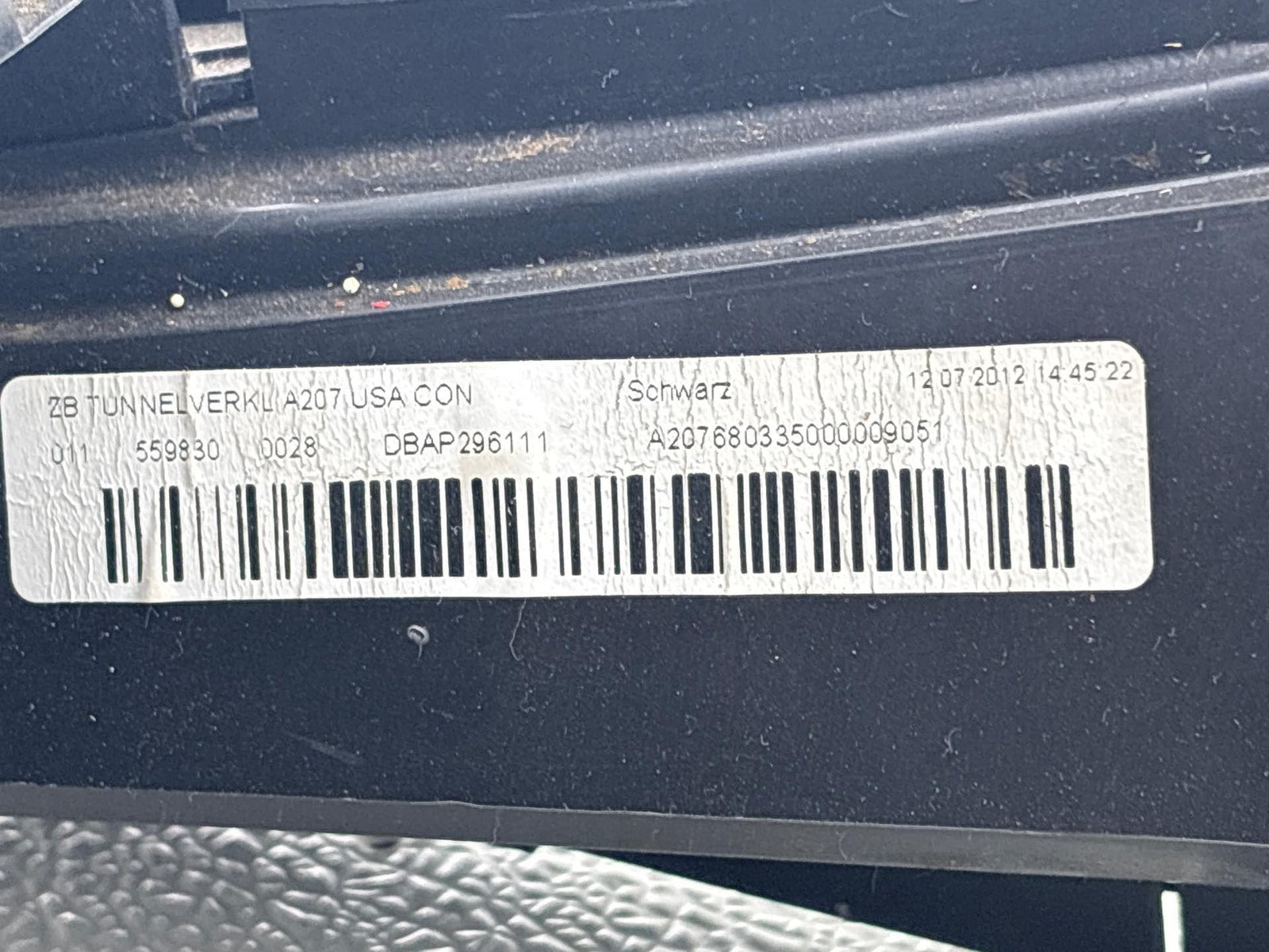 10-11 Mercedes E550/350 Front Floor Center Console Assembly Oem