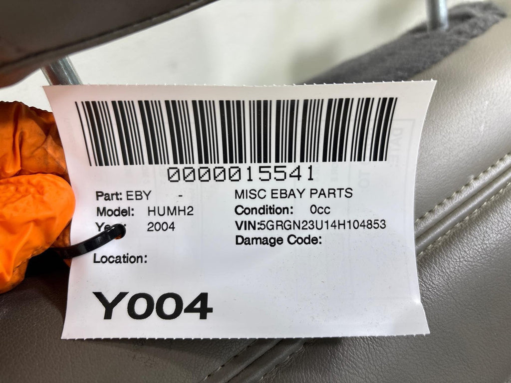 05-07 Hummer H2 Sut Rear 2Nd Row Seat Ebony Leather