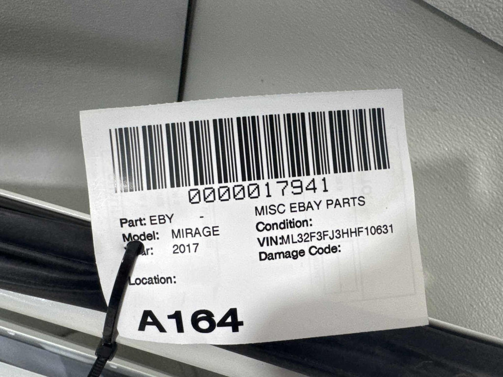 17-20 Mitsubishi Mirage G4 Rear Driver Side Door Shell Panel Oem