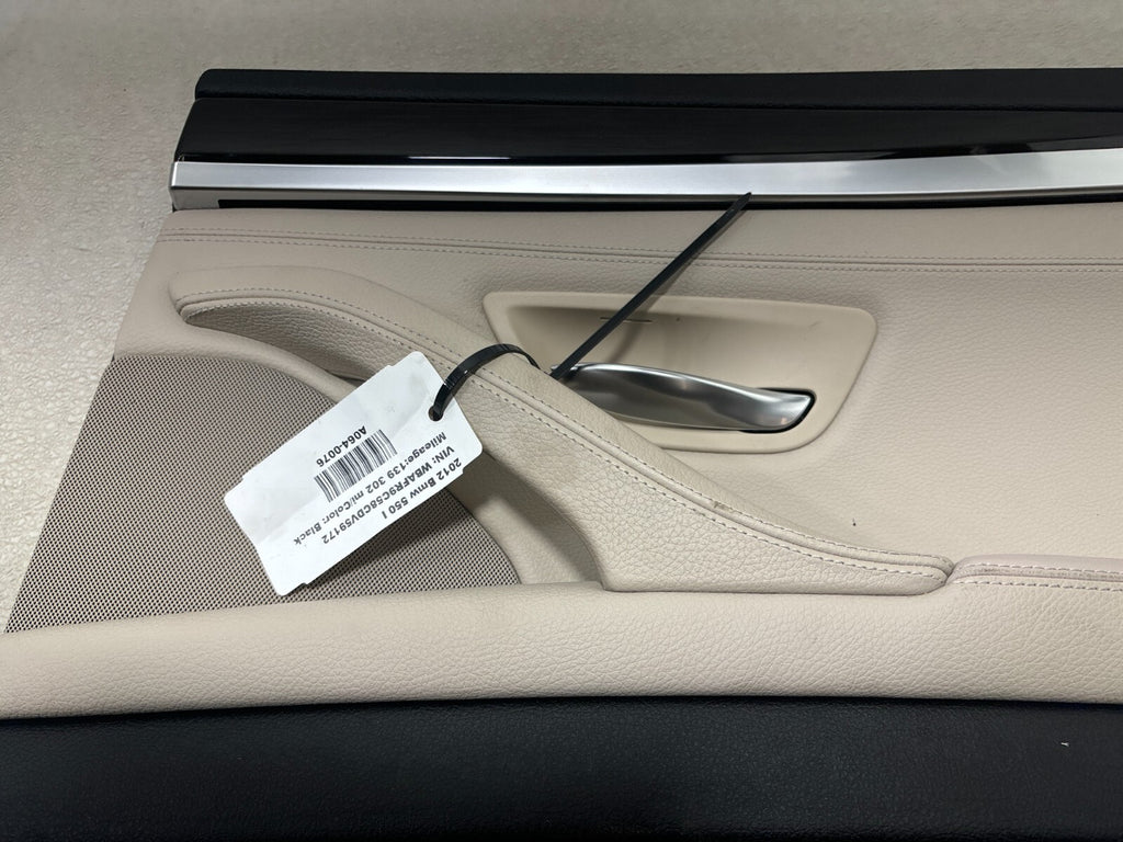 11-16 Bmw 5 Series 528I 550I Rear Right Passenger Side Interior Door Trim Panel