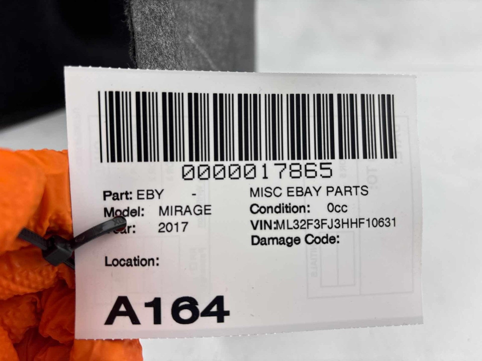 17-24 Mitsubishi Mirage G4 Rear Passenger Side Quarter Trunk Panel Trim Oem