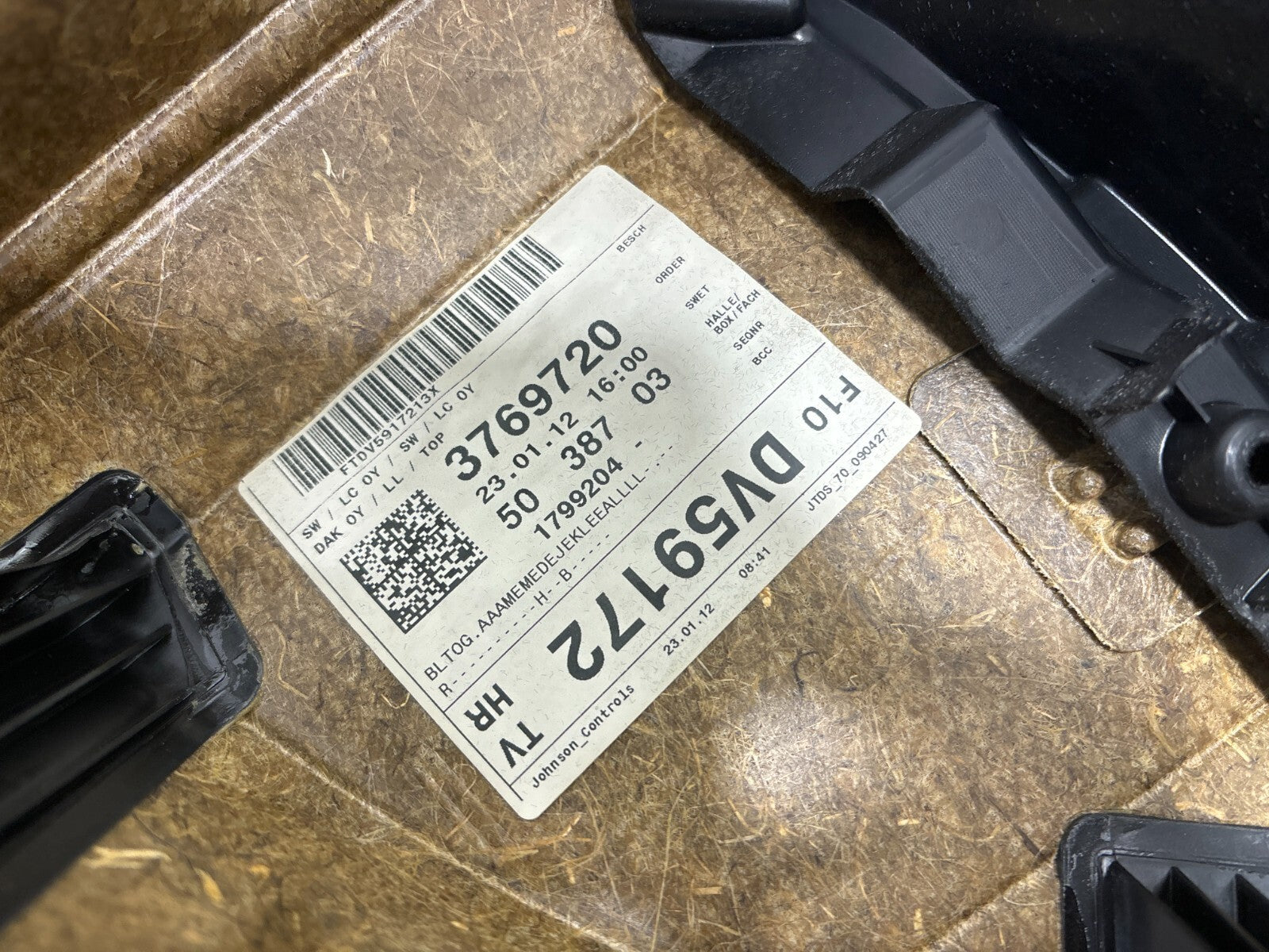 11-16 Bmw 5 Series 528I 550I Rear Right Passenger Side Interior Door Trim Panel