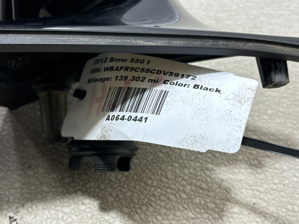 11-16 Bmw 5 Series 528I 550I F10 Left Side View Door Mirror W/ Camera Black Oem