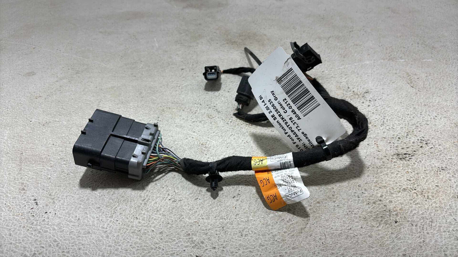17-19 Ford Fusion Front Center Console Floor Wire Harness Hg9T-14B560-Acg Oem