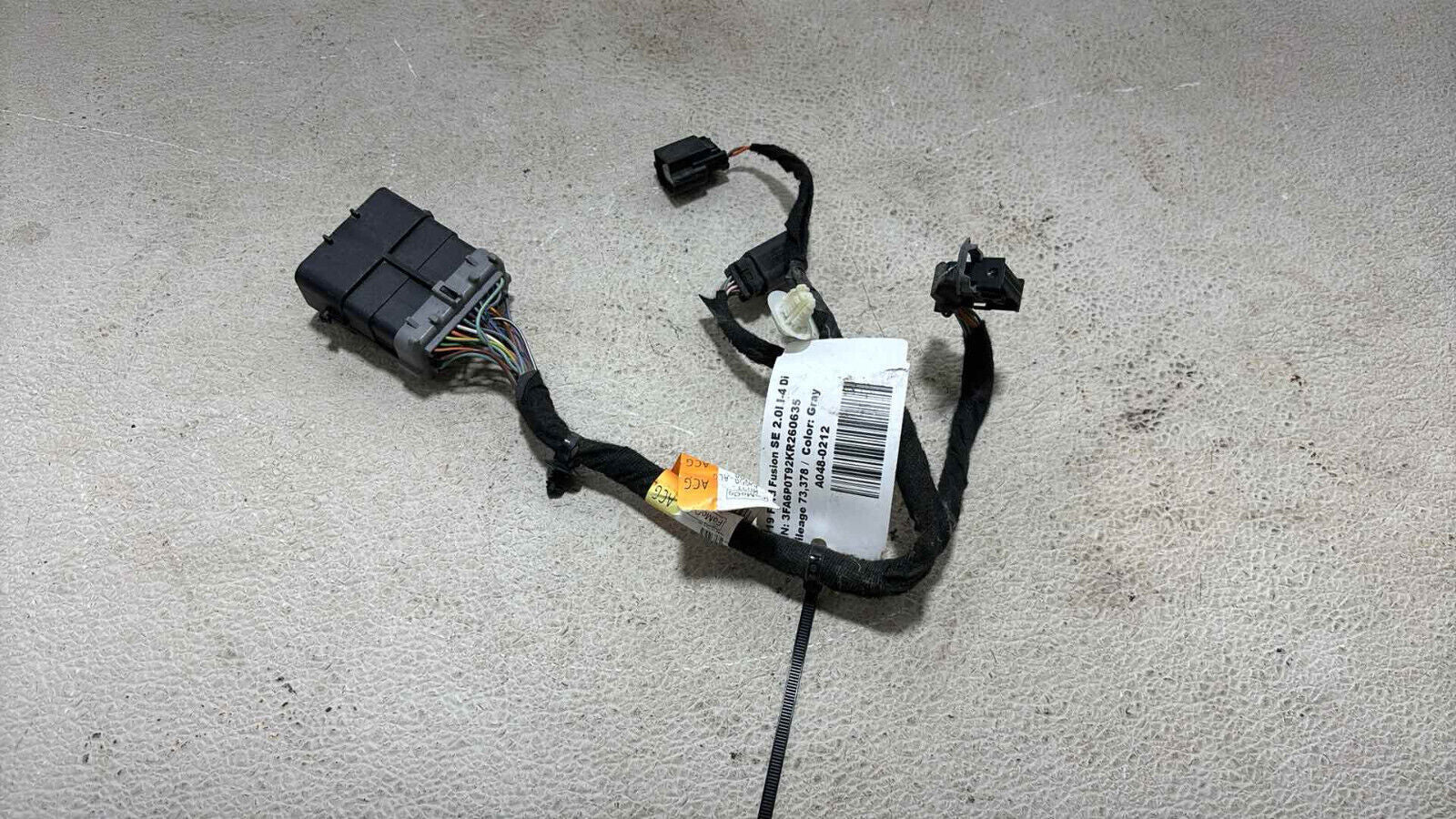 17-19 Ford Fusion Front Center Console Floor Wire Harness Hg9T-14B560-Acg Oem