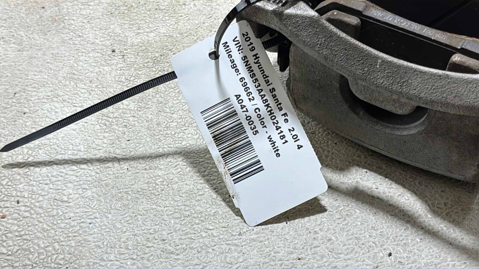 19-20 Hyundai Santa Fe Front Right Passenger Side Brake Caliper  W/O Brake Pads