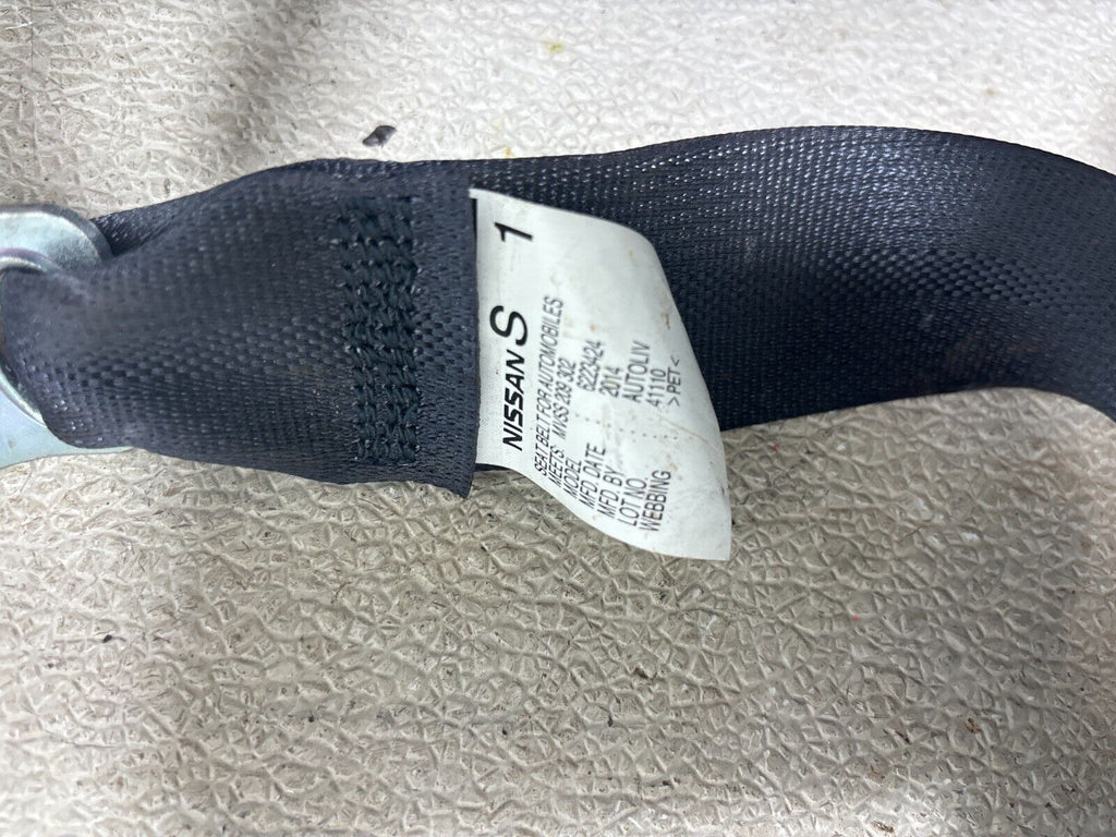 13-14 Nissan Sentra Rear Center Middle Seat Belt Seatbelt Retractor Black Oem
