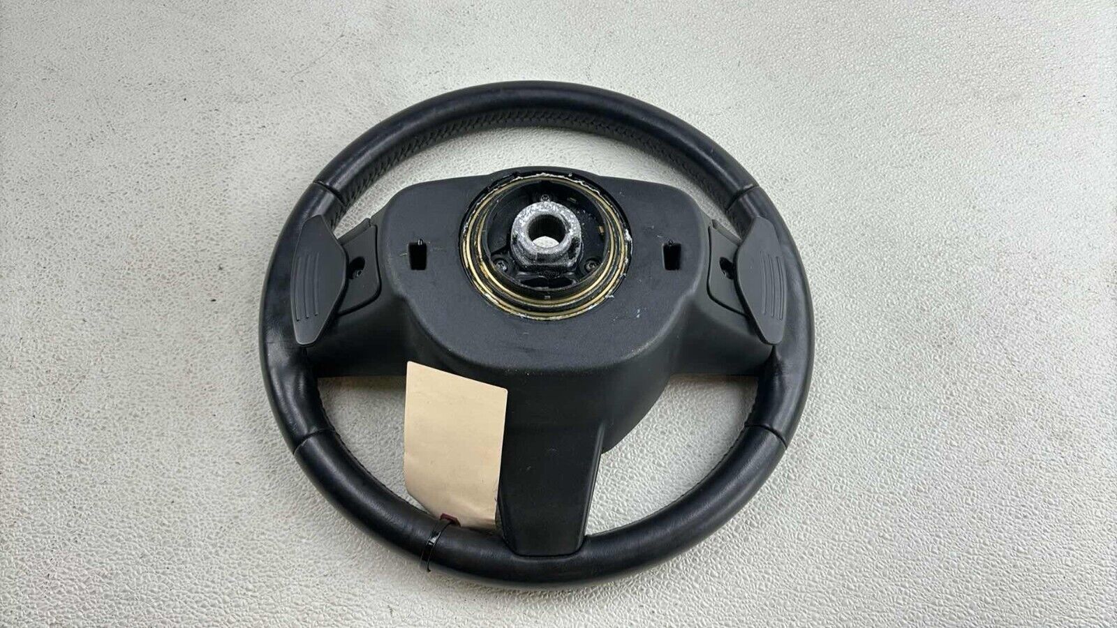 11-15 Jaguar X250 Xf Steering Wheel W/ Paddle Shifters Black Oem