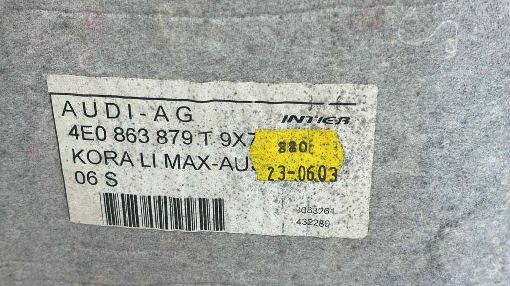 04-10 Audi A8 L D3 Black Rear Left Trunk Cover Side Panel 4E0863879T