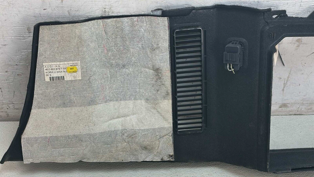 04-10 Audi A8 L D3 Black Rear Left Trunk Cover Side Panel 4E0863879T