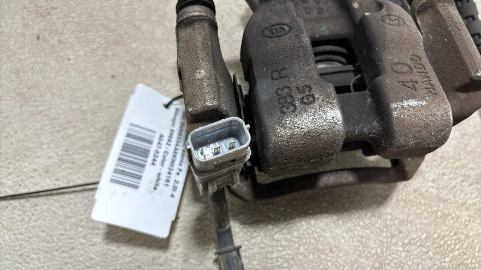 19-20 Hyundai Santa Fe Fwd Rear Right Side Brake Caliper W/ Abs Speed Sensor