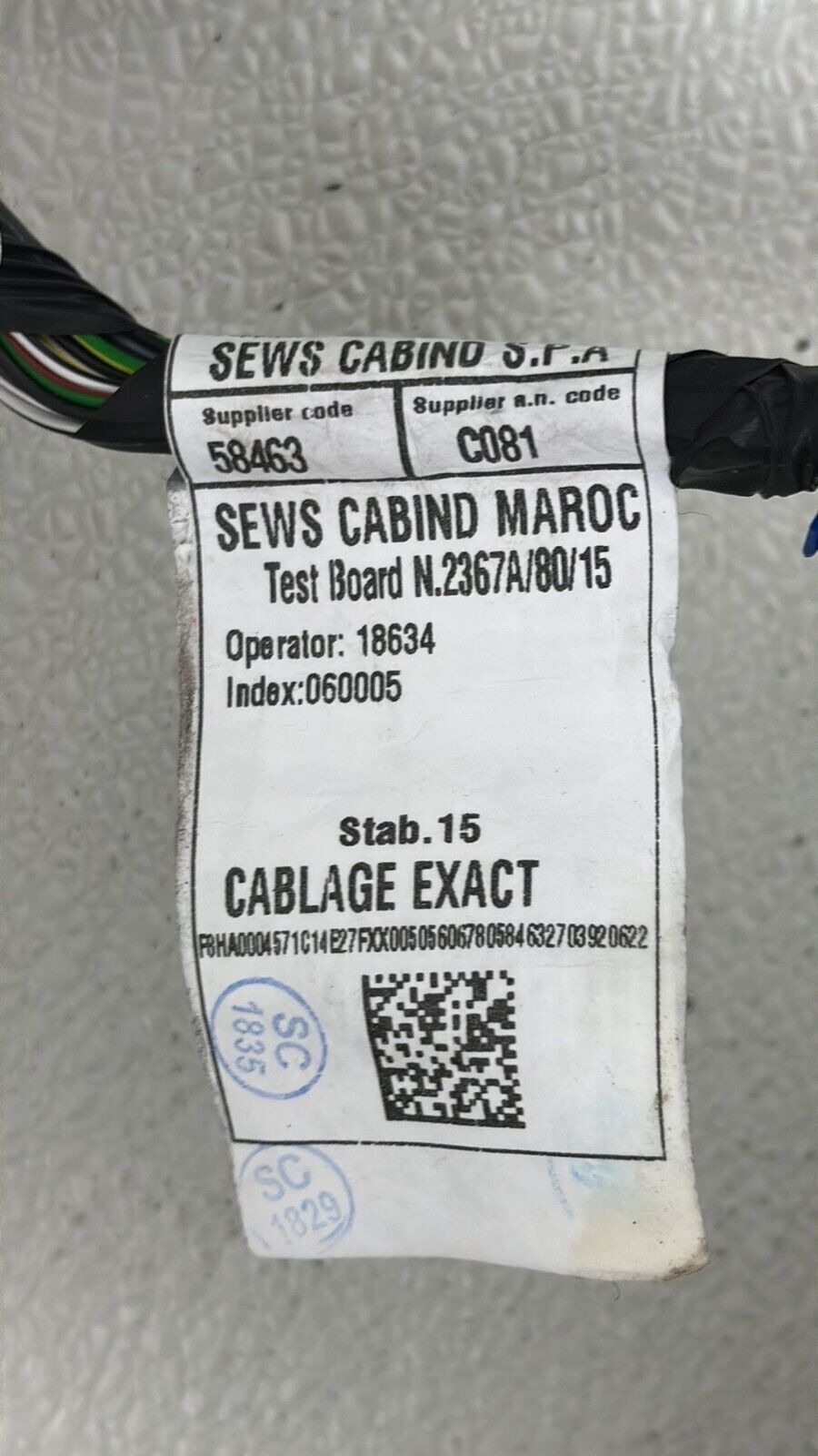 17-23 Alfa Romeo Giulia Ti Q4 2.0L Main Body Interior Wiring Harness 505606780