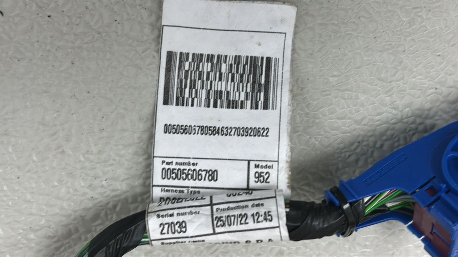 17-23 Alfa Romeo Giulia Ti Q4 2.0L Main Body Interior Wiring Harness 505606780