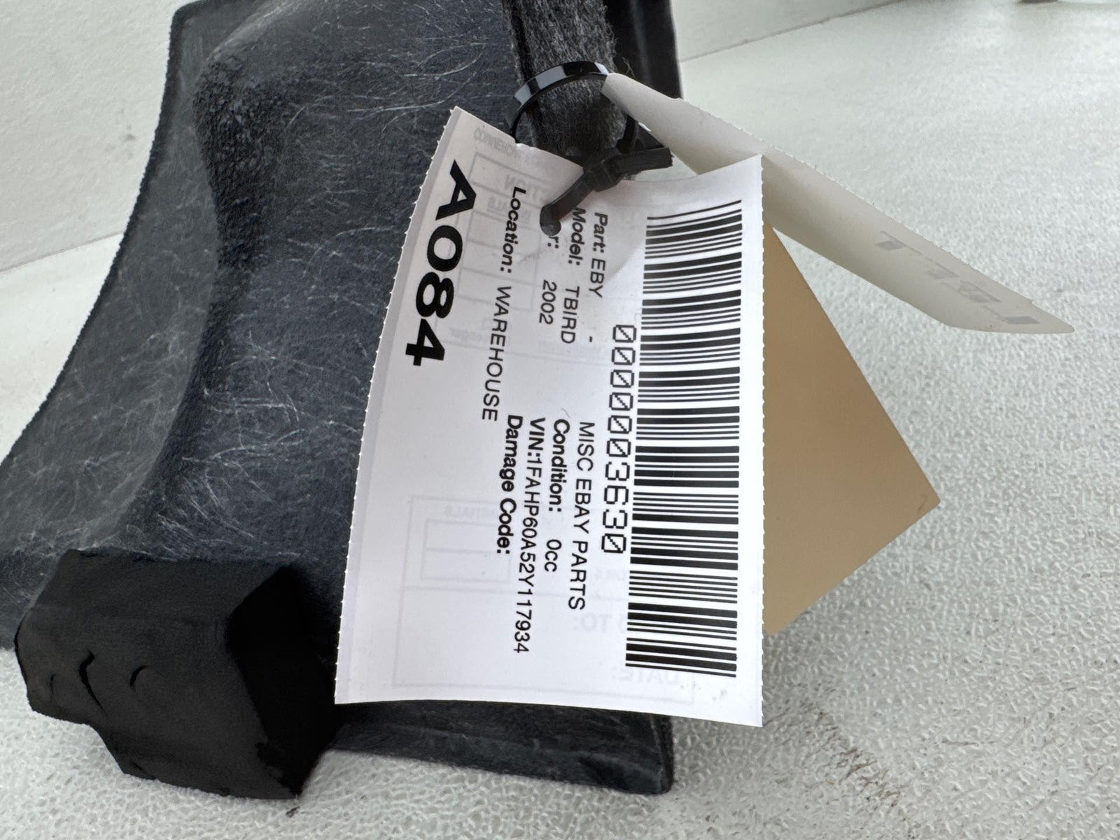 02-05 Ford Thunderbird Rear Left Quarter Trunk Carpet Trim Cover Panel Oem