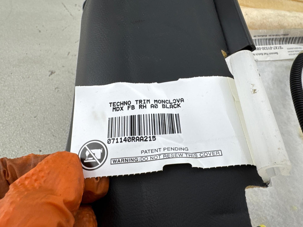 07-09 Acura Mdx Front Right Passenger Side Upper Seat Cushion Black 81127Stxa01