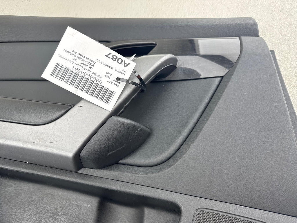 07-09 Acura Mdx Rear Left Driver Side Interior Door Panel Trim Black