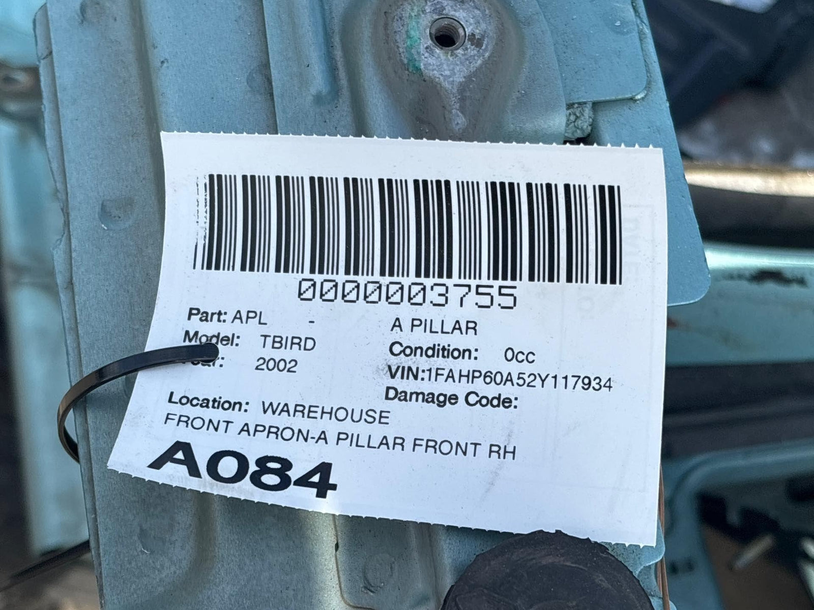 2000 - 2005 Ford Thunderbird Front Frame Front Apron-A Pillar Front Rh Passenger