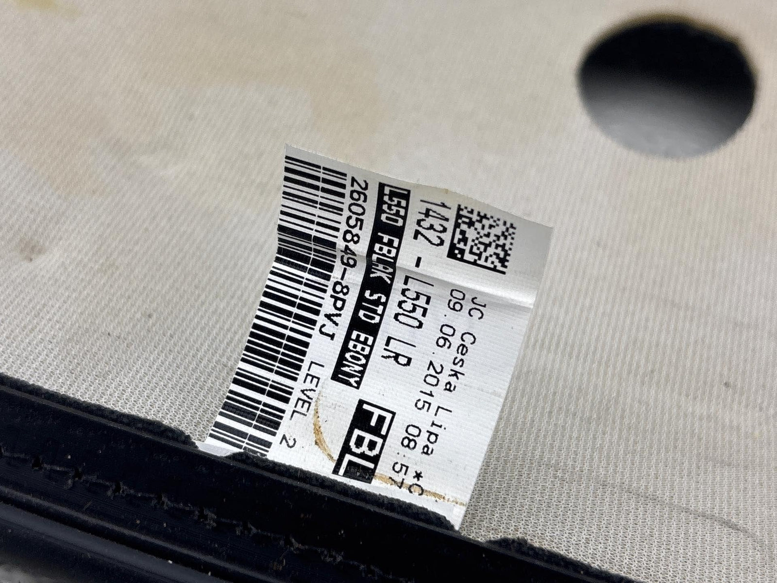 12-19 Land Rover Discovery Sport Hse Front Lh Driver Seat Upper Backrest Cushion