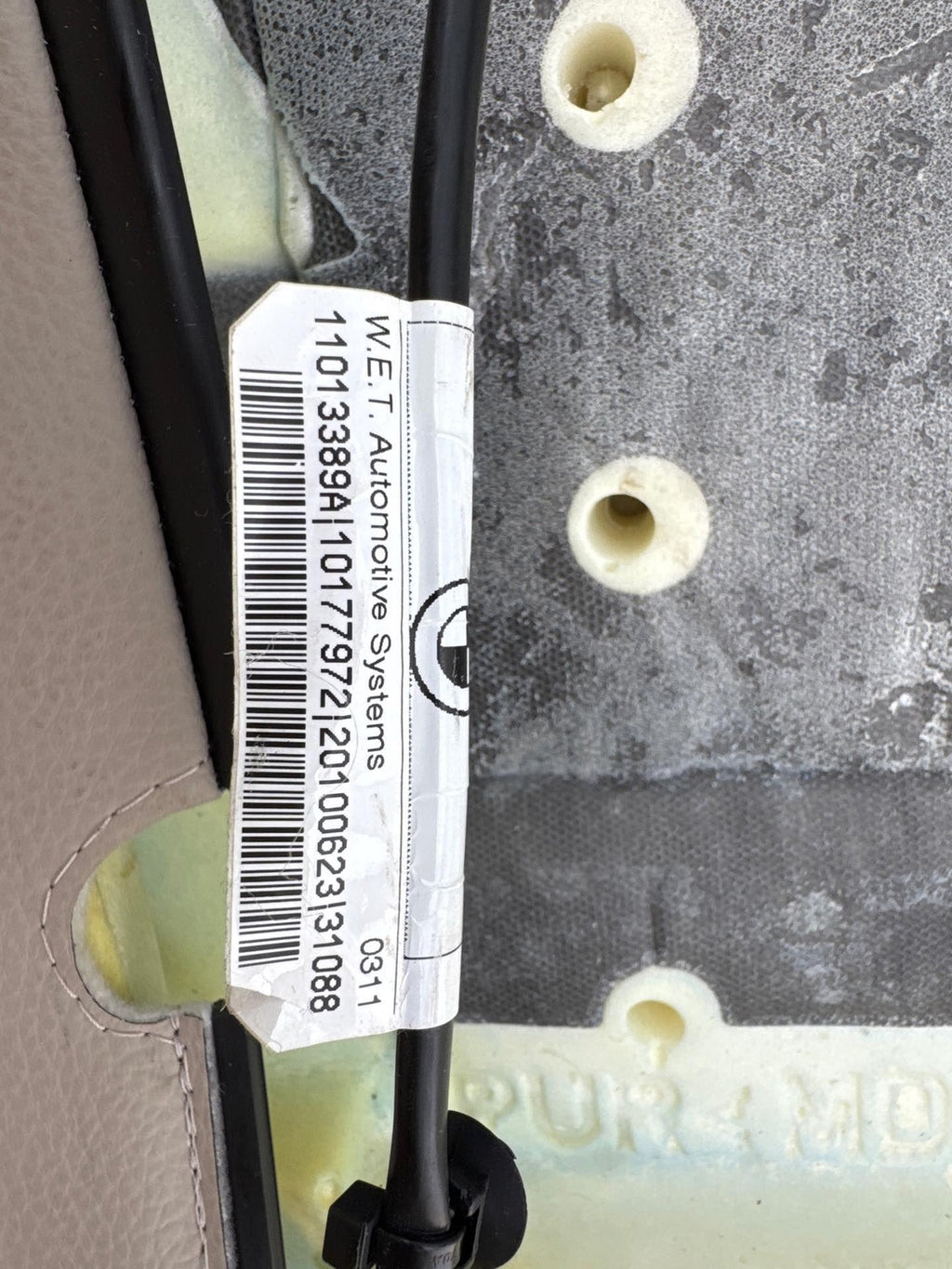 07-11 Bmw E90 E91 335I 335D Upper Top Seat Cushion Front Left Driver Oem