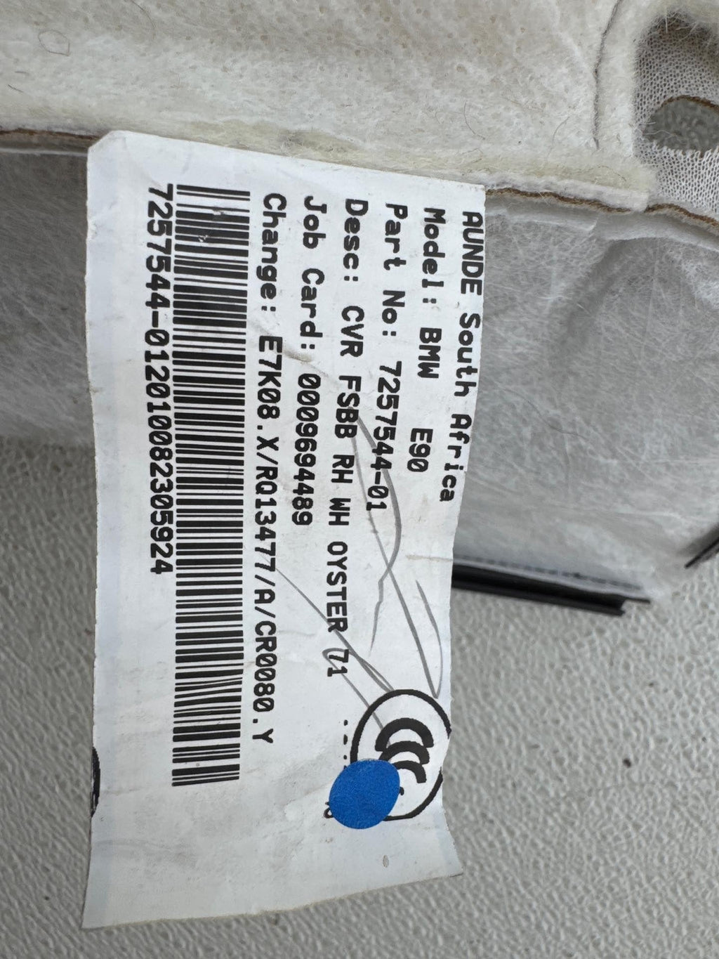 07-11 Bmw E90 E91 335I 335D Upper Top Seat Cushion Front Right Side Oem