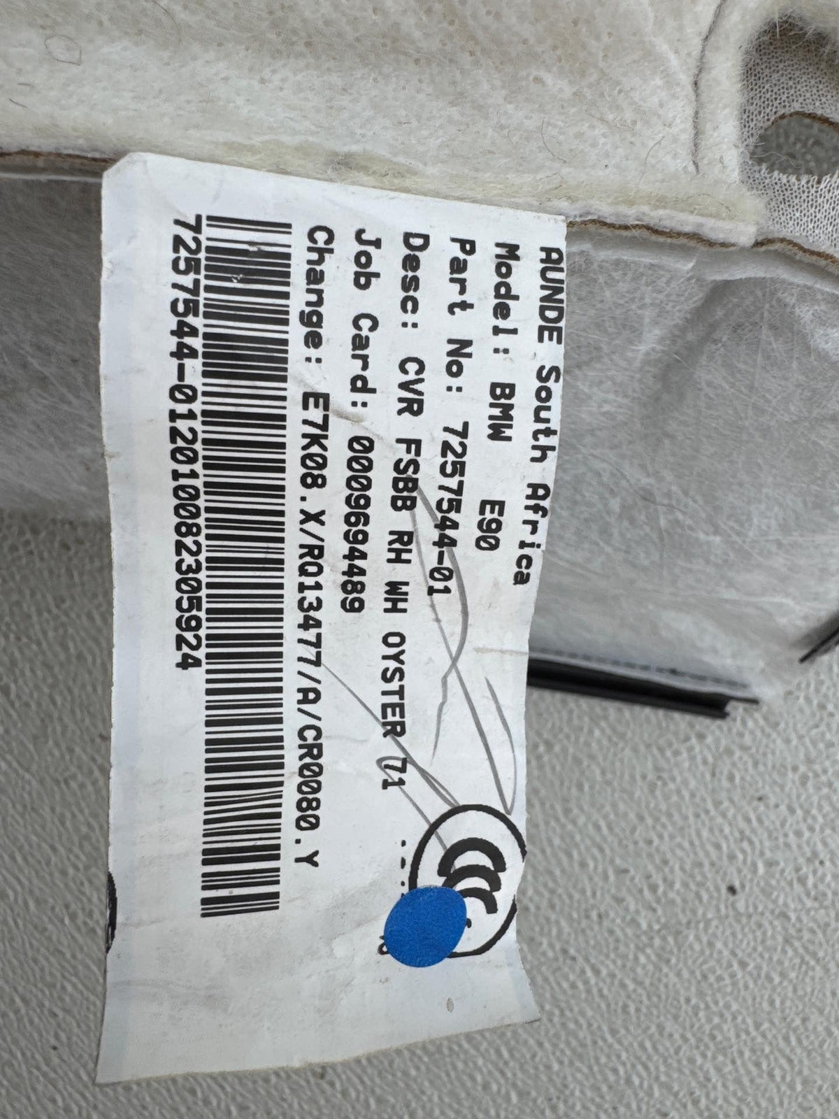 07-11 Bmw E90 E91 335I 335D Upper Top Seat Cushion Front Right Side Oem