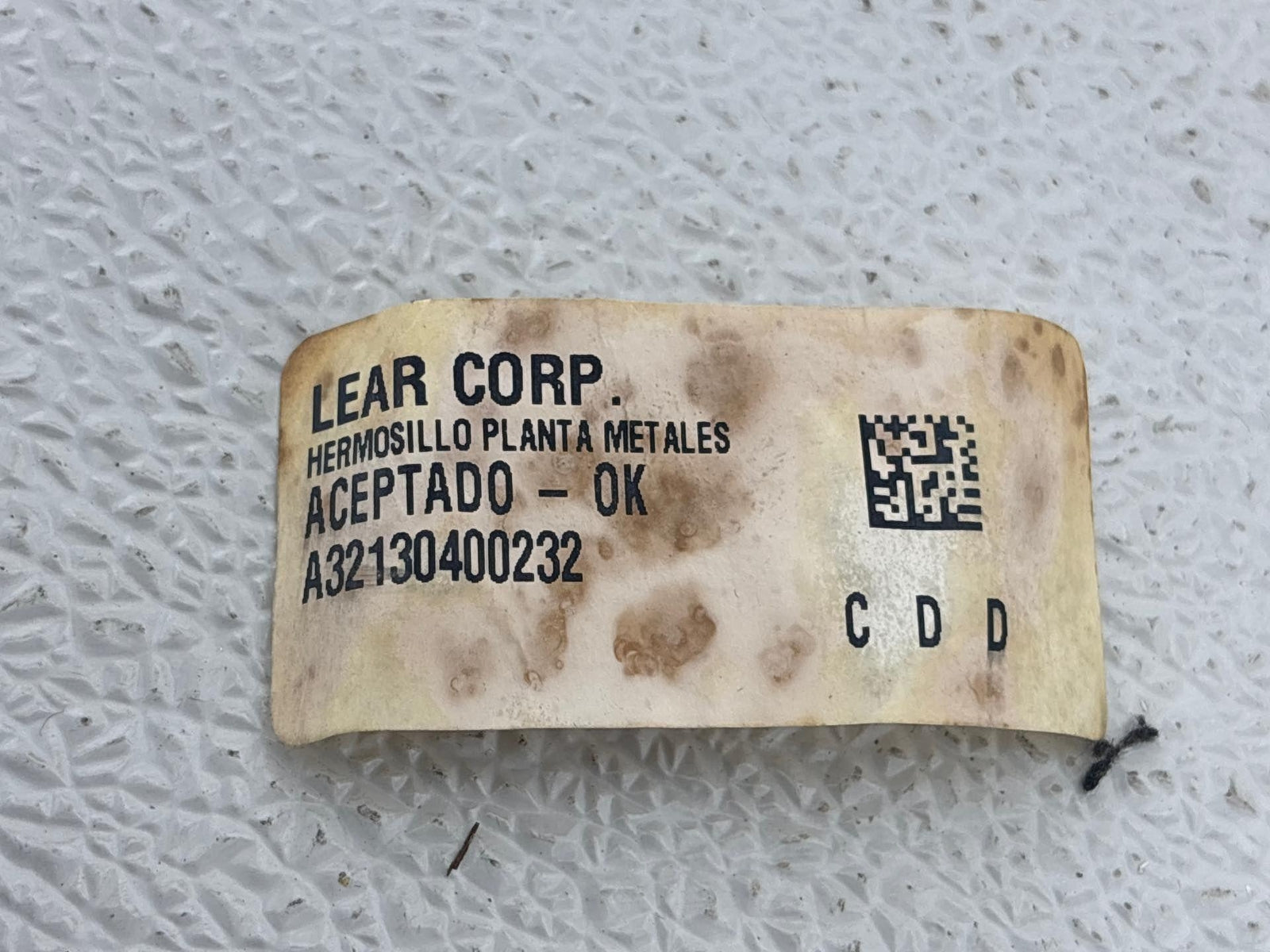 14-16 Lincoln Mkz Front Right Passenger Side Seat Backrest Red Stitch Oem