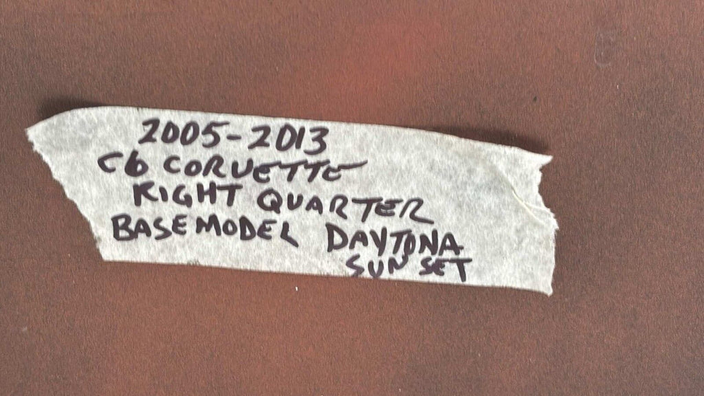 05-13 Chevy Corvette C6 Right Rh Exterior Quarter Panel (Sunset Orange 71U)Coupe