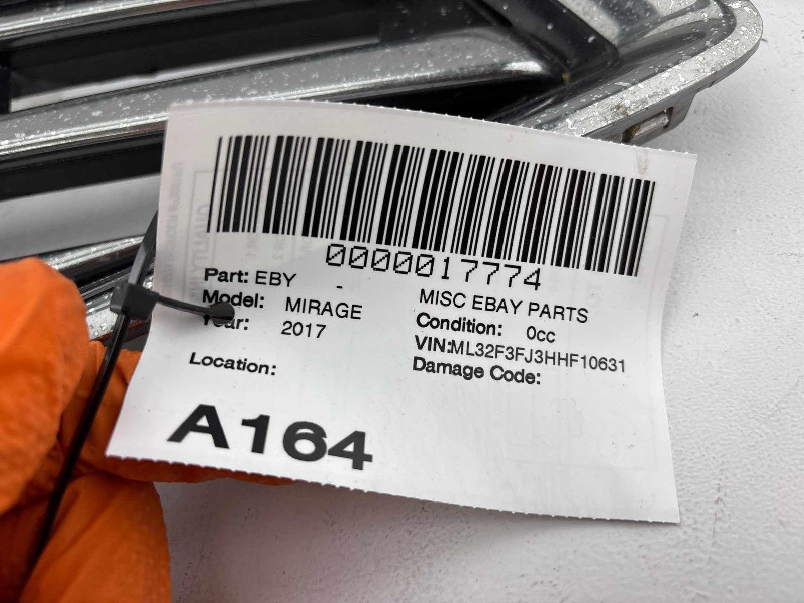 17-19 Mitsubishi Mirage Front Upper Grille Grill Panel Chrome 6402A301