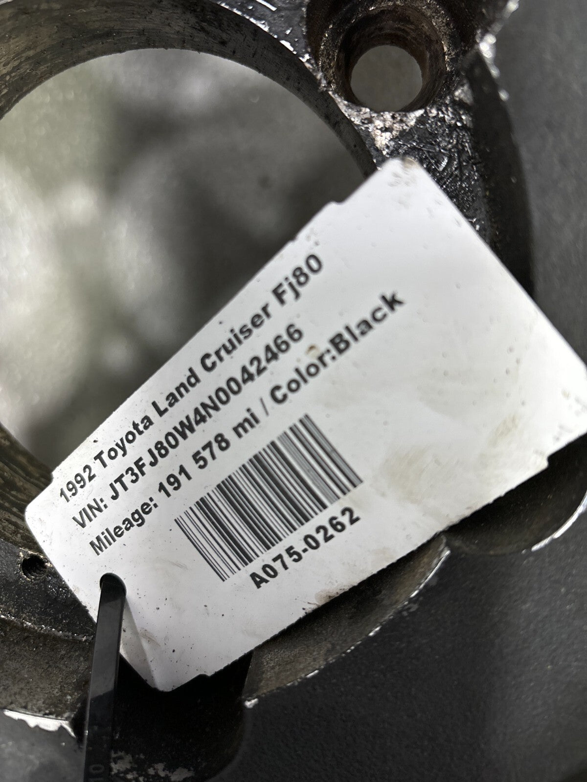 1991 - 1998 Toyota Land Cruiser Fj80 Genuine Alloy Rim Wheel Steel Black Oem