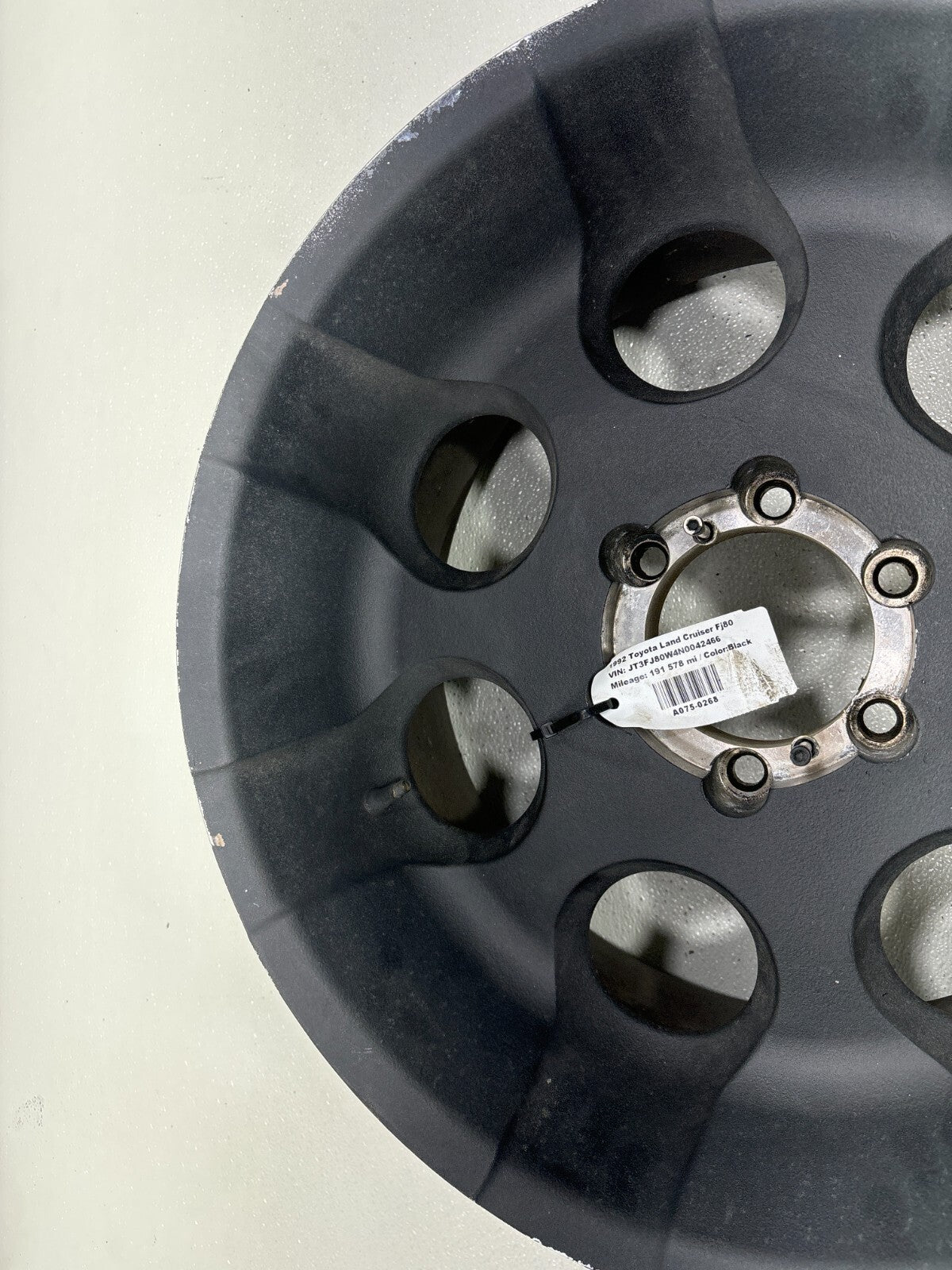 1991 - 1998 Toyota Land Cruiser Fj80 Genuine Alloy Rim Wheel Steel Black Oem