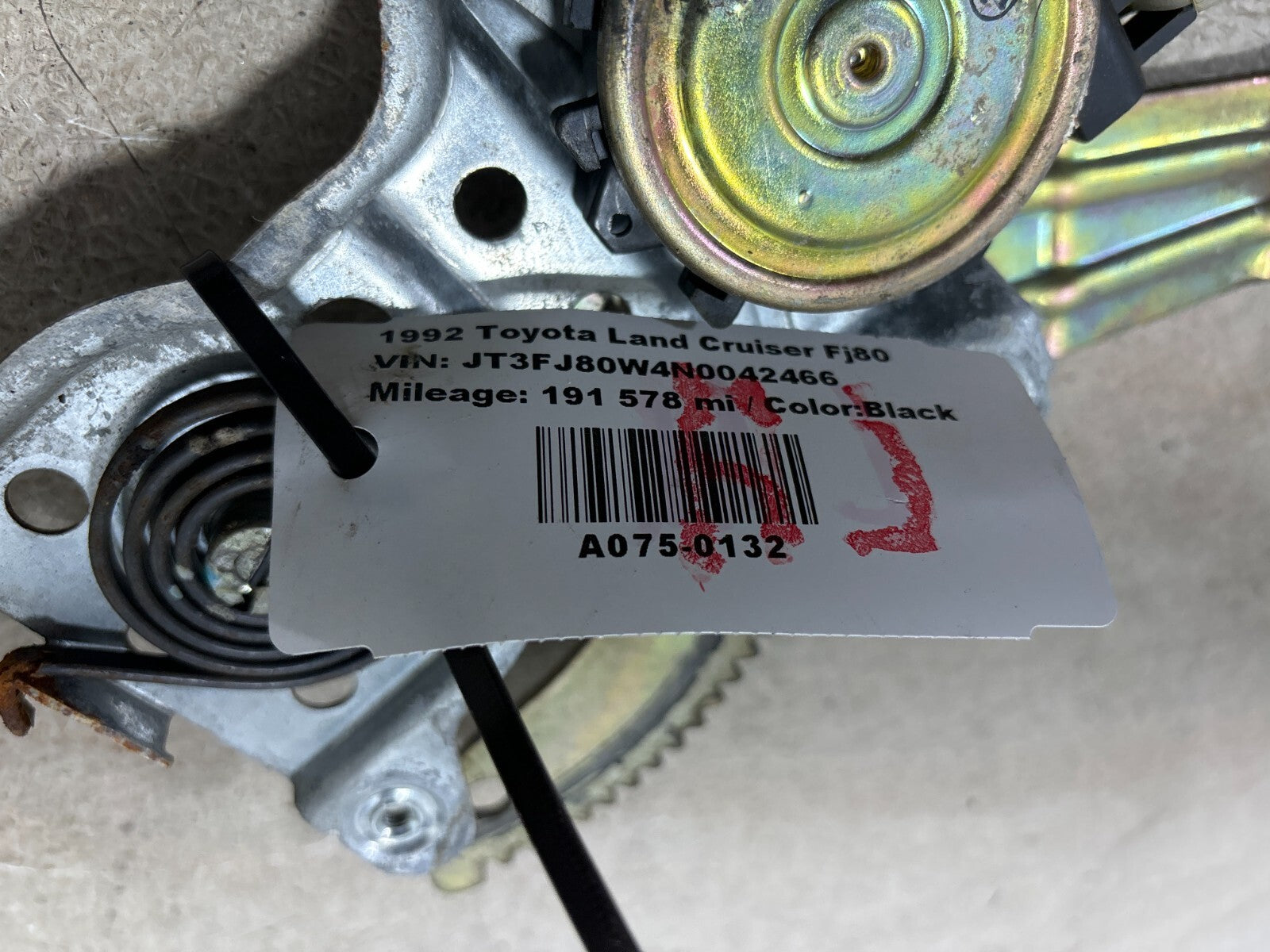 1992 Toyota Land Cruiser Front Left Door Window Regulator Motor Oem 85720-60020