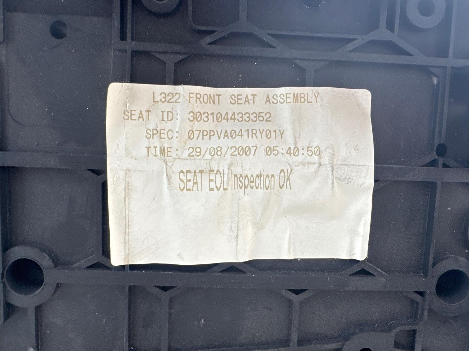 07-09 Jaguar X150 Xk Front Right Seat Track Frame Adjuster Rail W/ Motors Oem