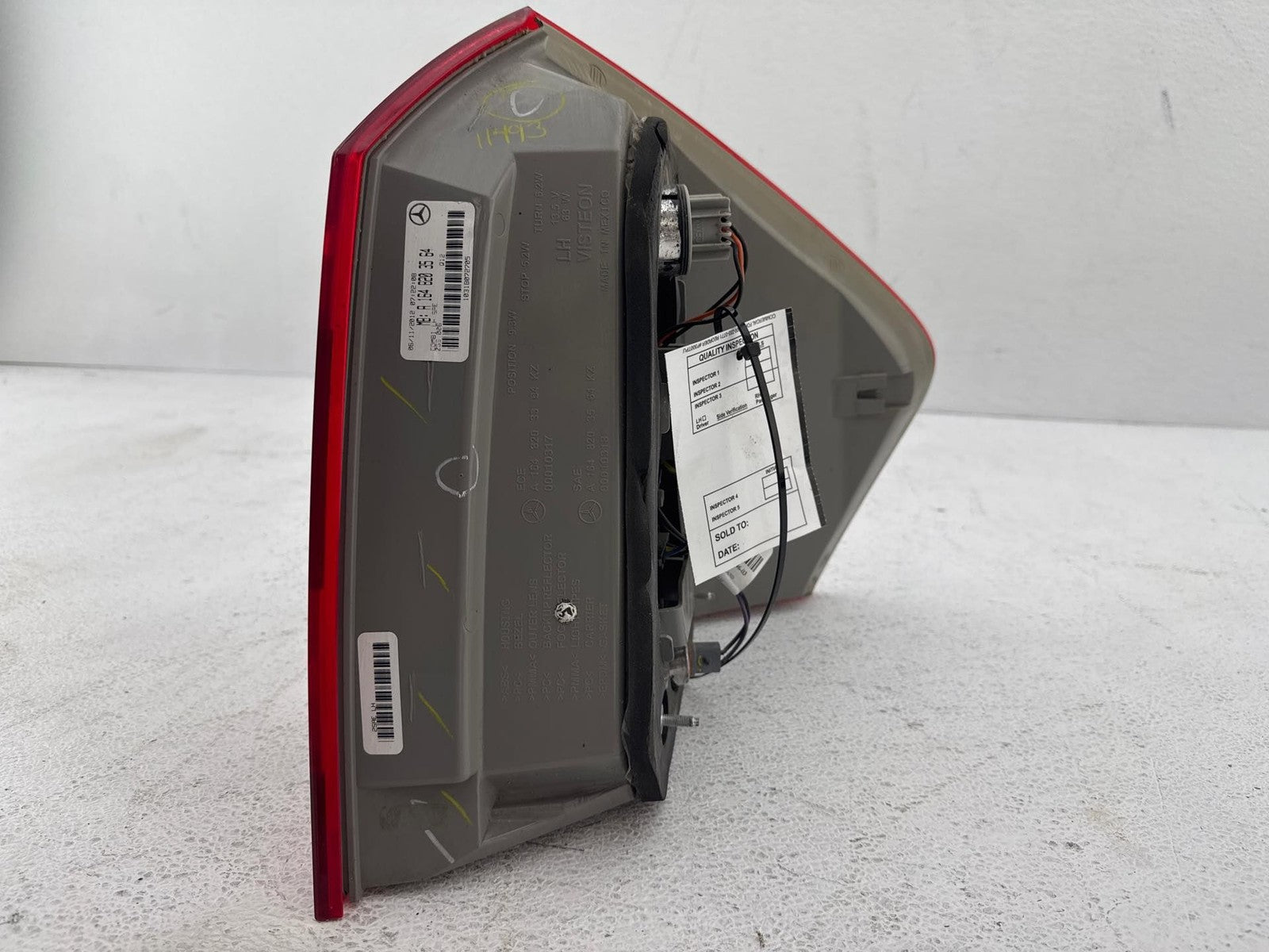 10-12 Mercedes GL450 Rear Left Tail Light Lamp Assembly OEM 1648203564