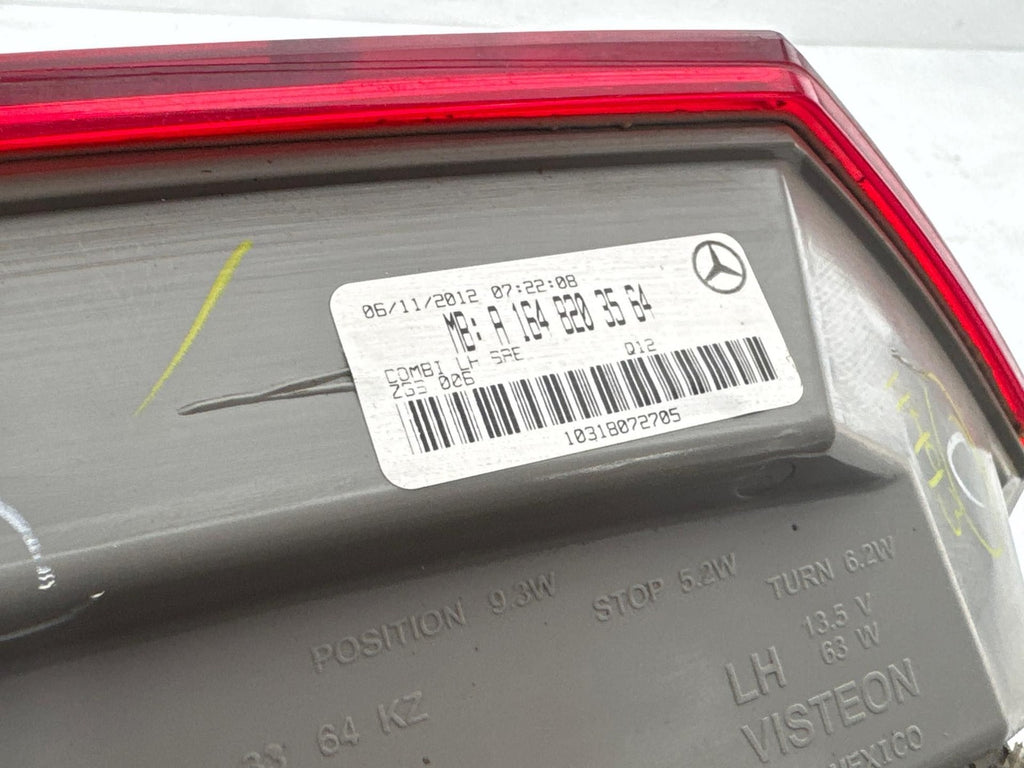 10-12 Mercedes GL450 Rear Left Tail Light Lamp Assembly OEM 1648203564