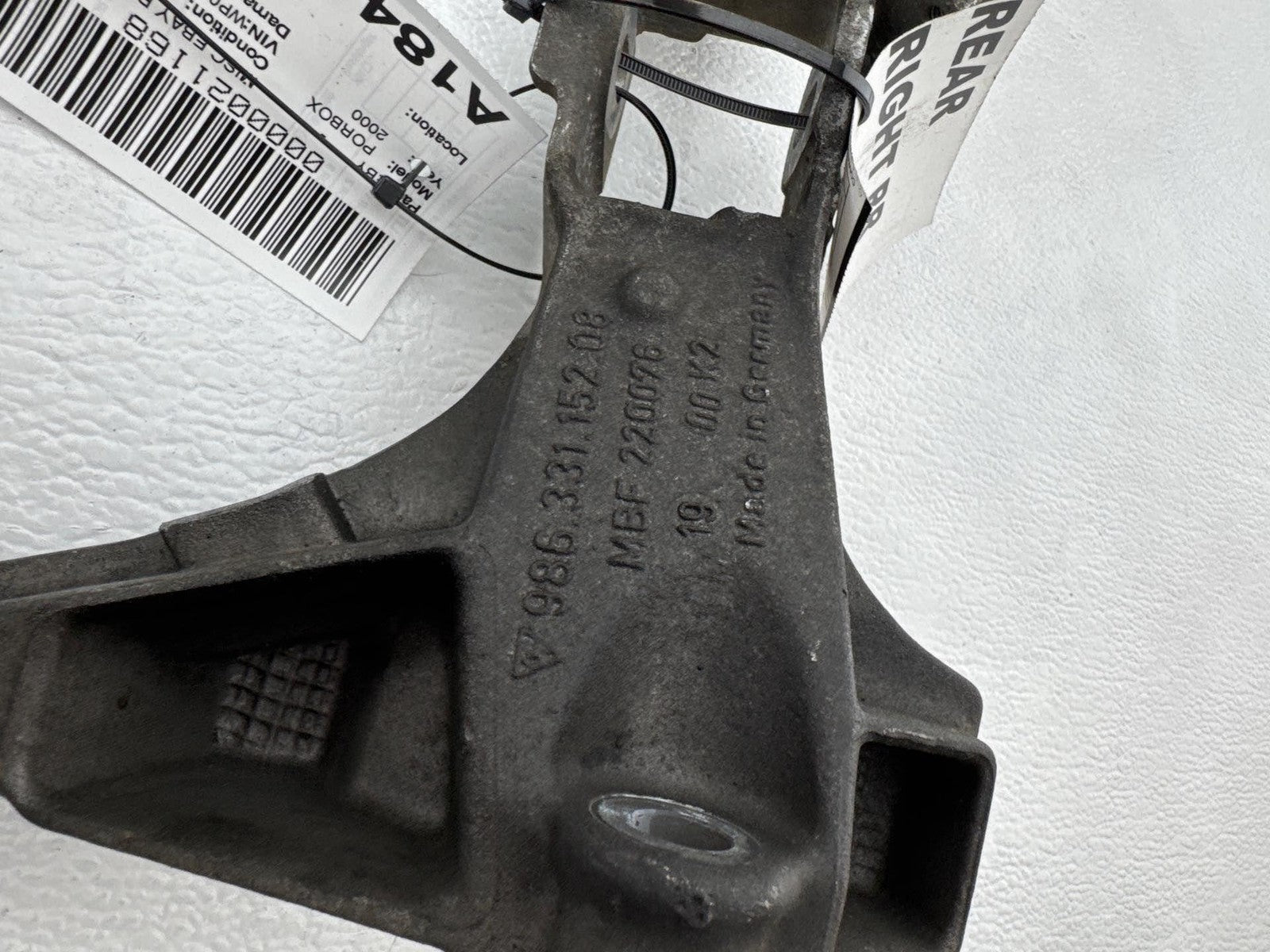 1997-2004 Porsche Boxster Rear Right Subframe Crossmember Frame Mount OEM