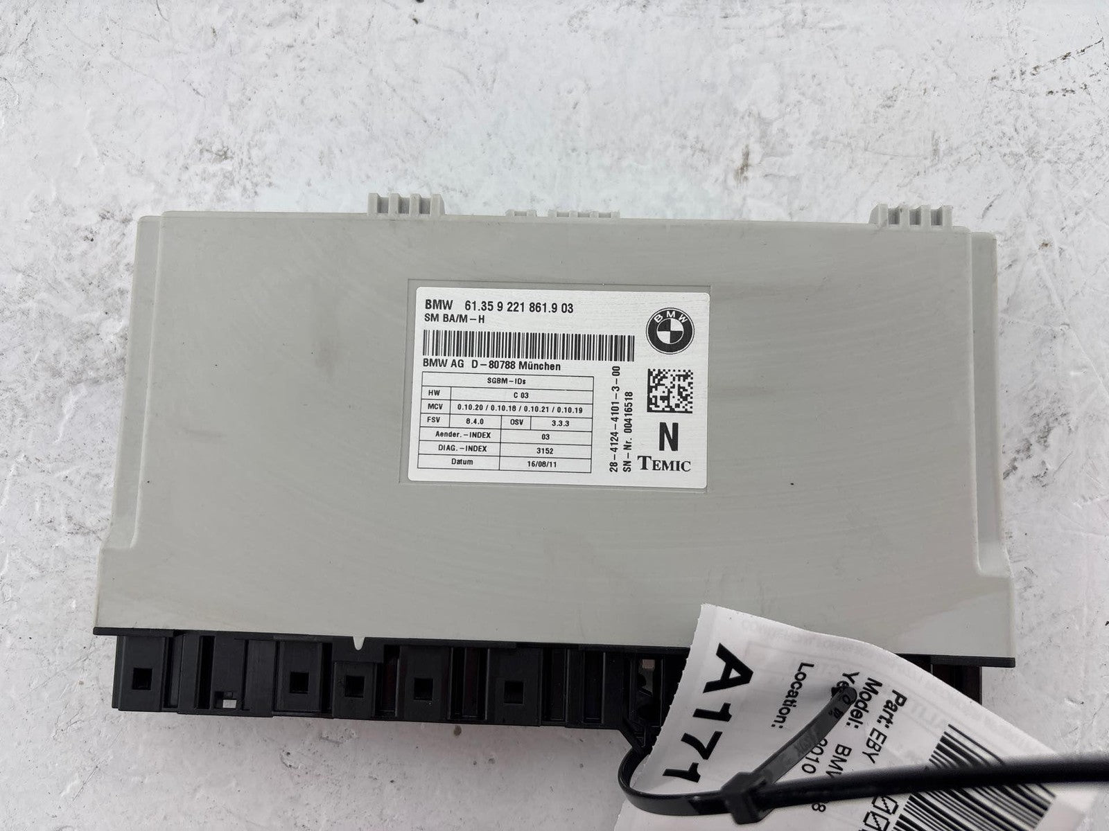 07-10 Bmw 328 E88 E90 E92 Front Power Memory Seat Control Module Unit Oem