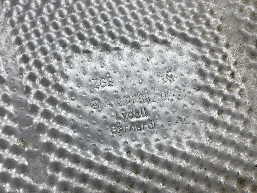 03-06 Mercedes Sl600 Rear Left Exhaust Heat Shield Plate 2306820771