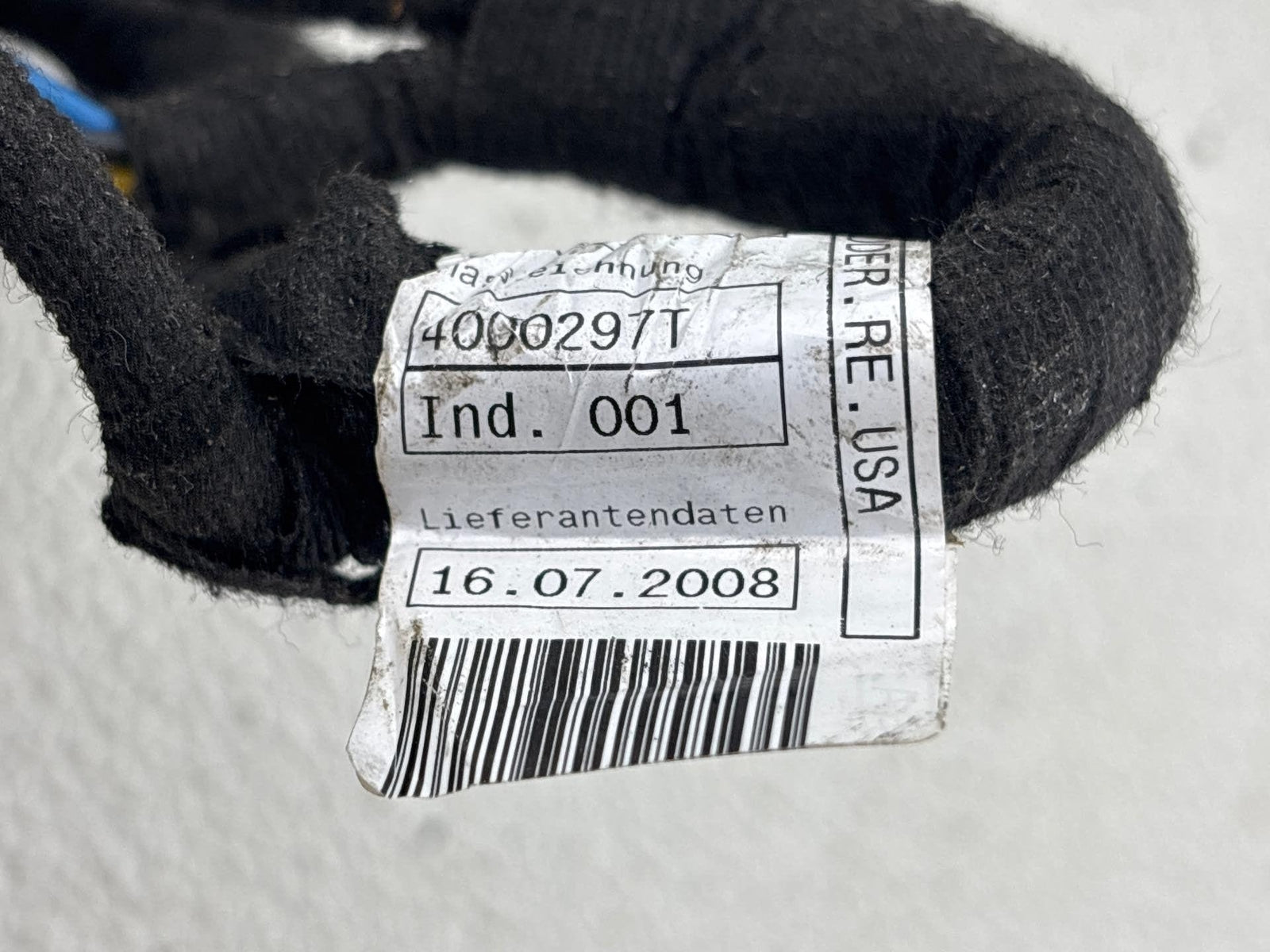 09 Audi R8 Front Right Seat Frame Wiring Harness Oem